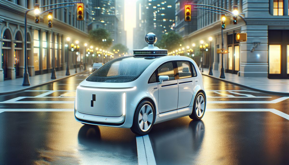A Waymo autonomous robotaxi navigates city streets without a driver in San Francisco, California.