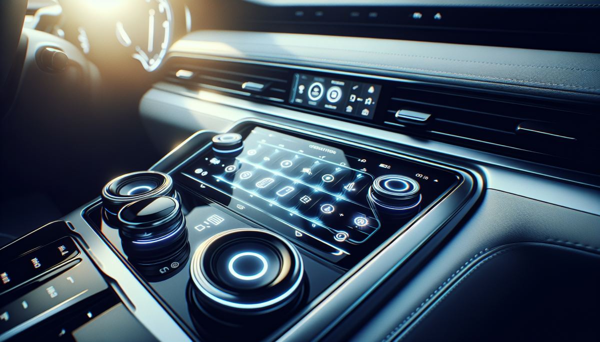 Volkswagen Golf dashboard featuring the criticized capacitive touch strip replacing traditional climate and volume knobs