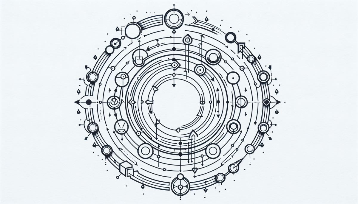 Self-reinforcing feedback loop driving U.S. tech dominance: scale, data, users, revenue, and R&D moat