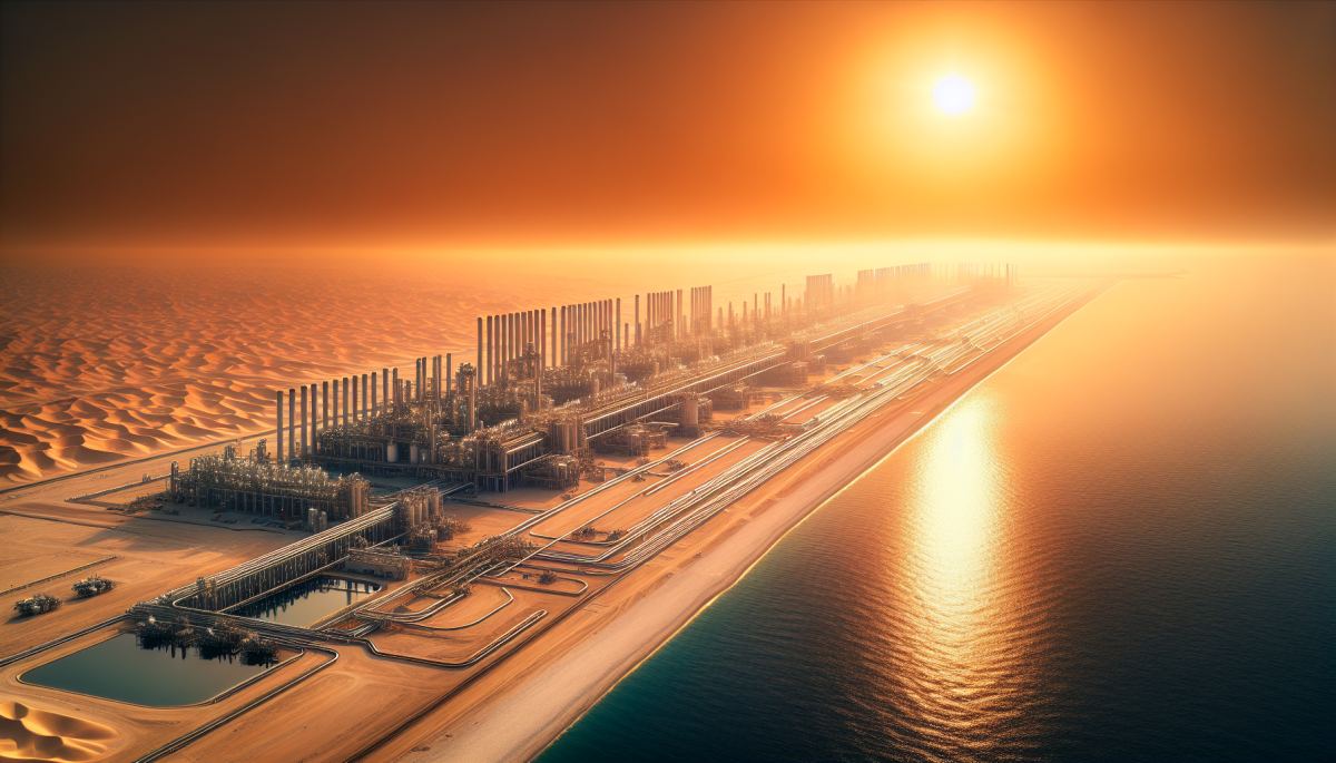 Ras Al-Khair desalination complex, Saudi Arabia β one of the world's largest, producing over 1M cubic meters daily