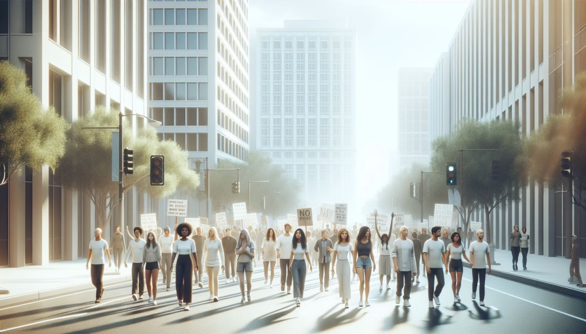 Protesters march toward Alabama Power's Birmingham headquarters opposing the new utility regulation law