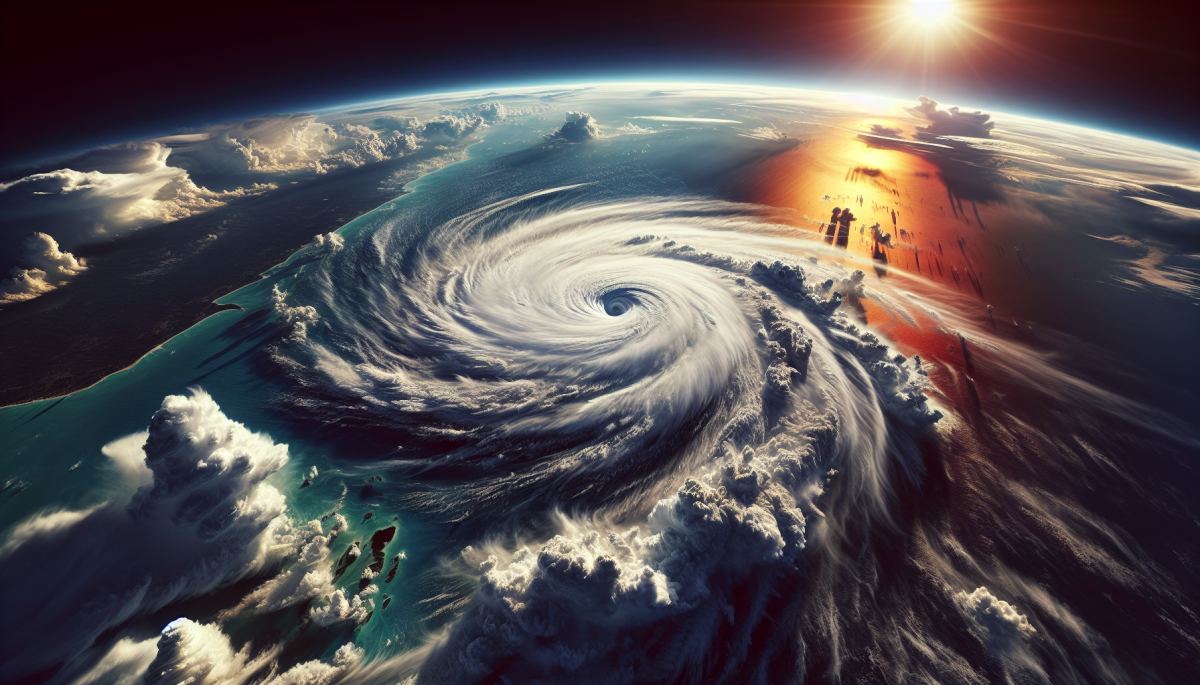 A tropical cyclone intensifying over abnormally warm ocean surface waters during a marine heatwave event