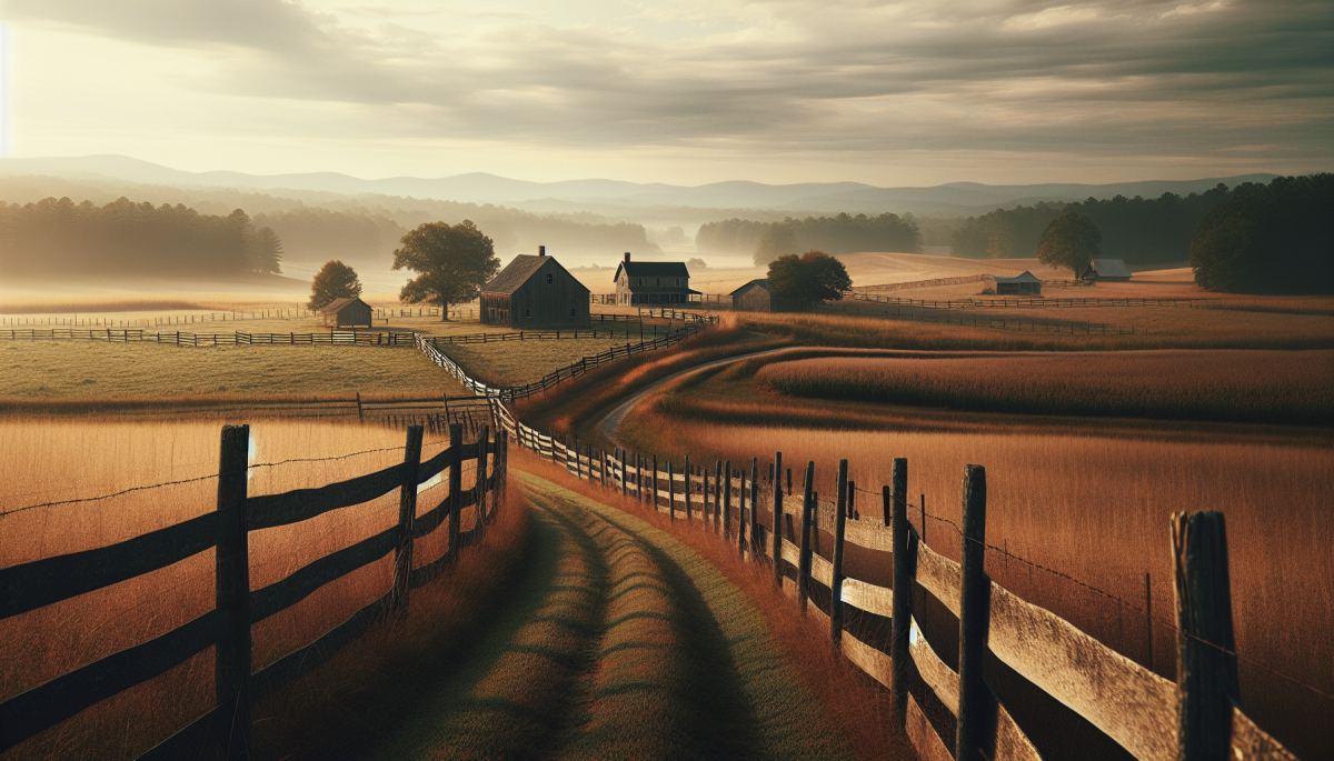 Rural farmland in Chatham County, NC, where Enbridge's 28-mile pipeline corridor will cut through agricultural land